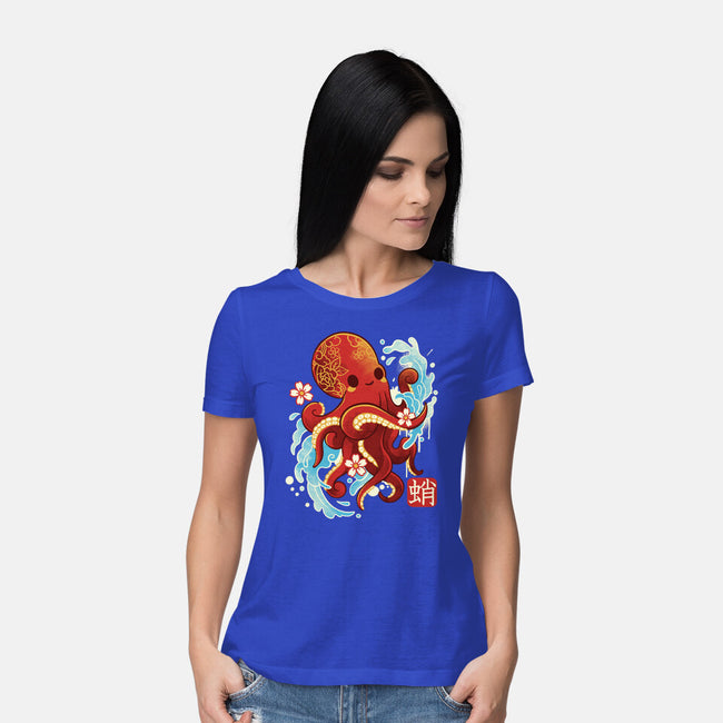Japanese Octopus Kawaii-womens basic tee-NemiMakeit