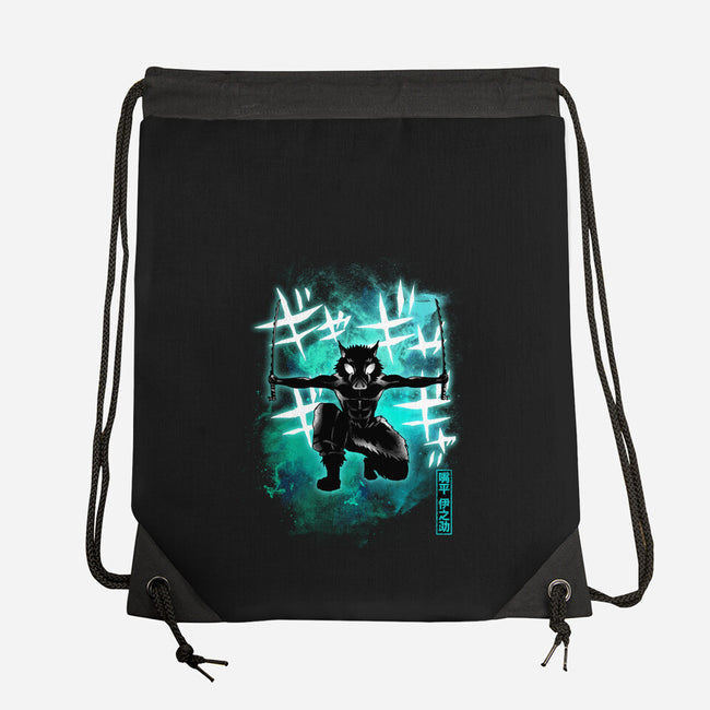 Cosmic Boar-none drawstring bag-fanfreak1