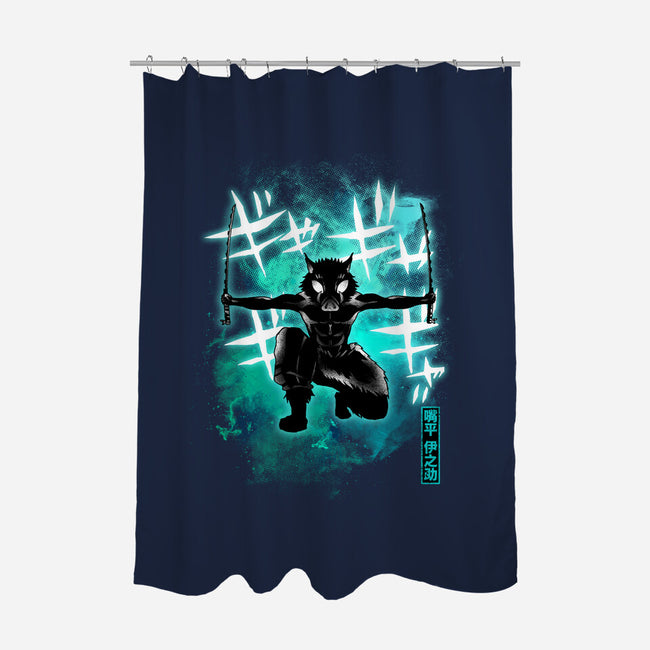 Cosmic Boar-none polyester shower curtain-fanfreak1