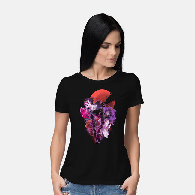 Shinigami In Moonlight-womens basic tee-fanfabio