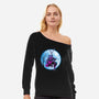 Inosuke Under The Moon-womens off shoulder sweatshirt-ddjvigo