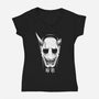 Hannya Mask-womens v-neck tee-Alundrart