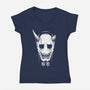 Hannya Mask-womens v-neck tee-Alundrart