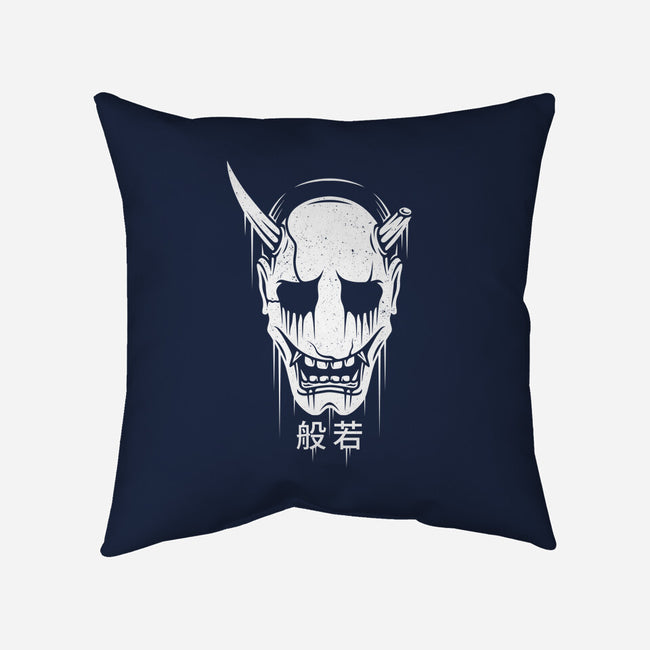 Hannya Mask-none removable cover w insert throw pillow-Alundrart