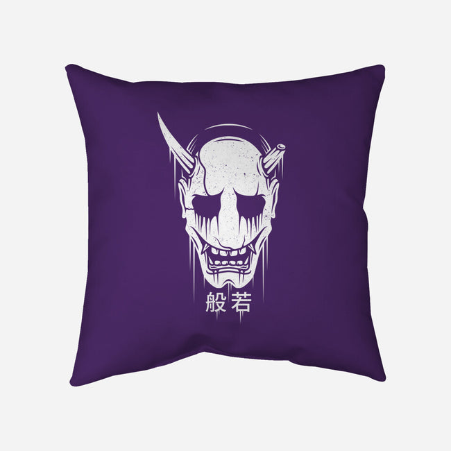 Hannya Mask-none removable cover w insert throw pillow-Alundrart