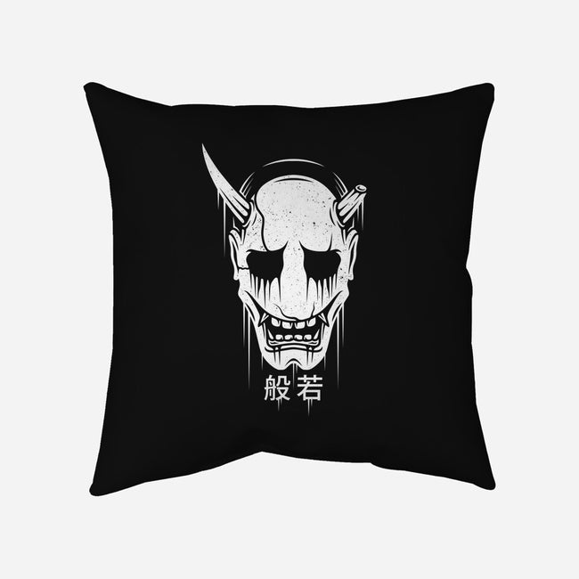 Hannya Mask-none removable cover throw pillow-Alundrart
