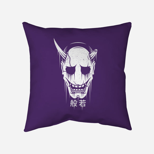 Hannya Mask-none removable cover throw pillow-Alundrart