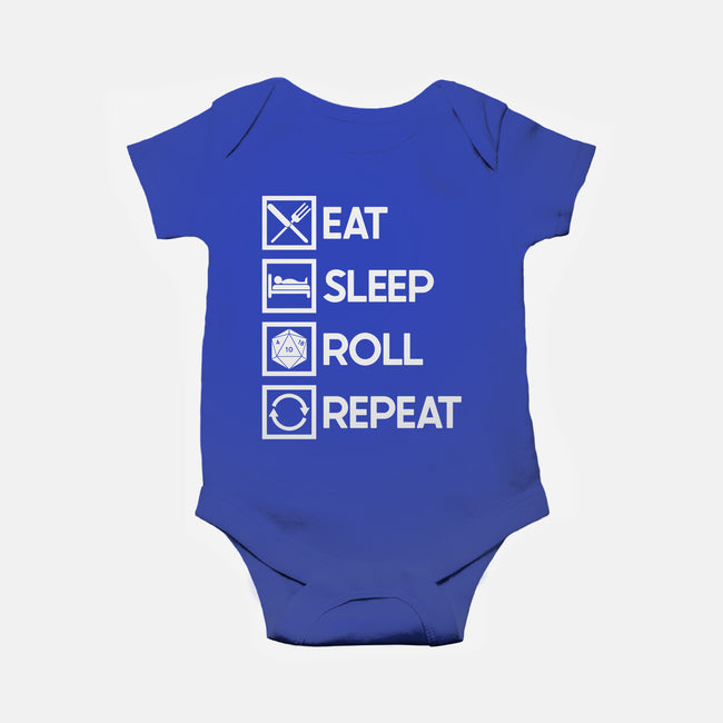 Eat Sleep Roll-baby basic onesie-Nickbeta Designs