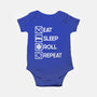 Eat Sleep Roll-baby basic onesie-Nickbeta Designs