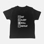 Eat Sleep Roll-baby basic tee-Nickbeta Designs