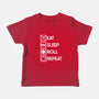 Eat Sleep Roll-baby basic tee-Nickbeta Designs