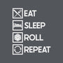 Eat Sleep Roll-womens basic tee-Nickbeta Designs