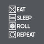 Eat Sleep Roll-none beach towel-Nickbeta Designs