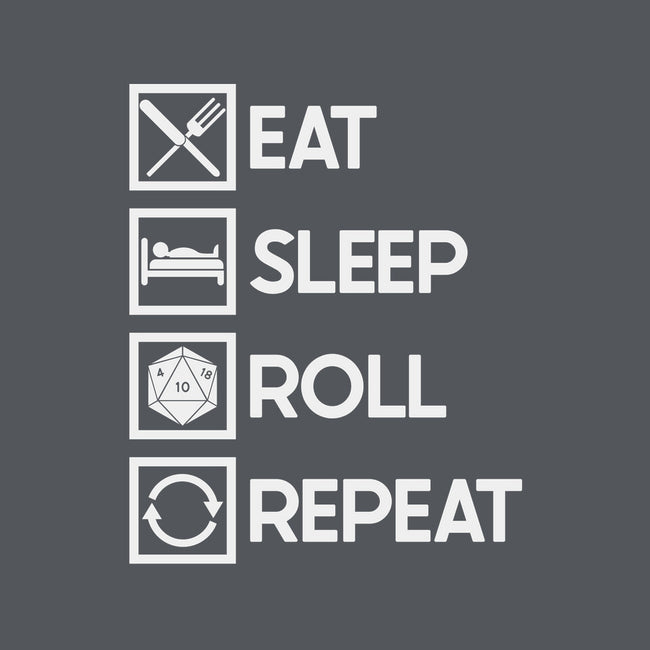 Eat Sleep Roll-none stretched canvas-Nickbeta Designs