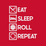 Eat Sleep Roll-dog adjustable pet collar-Nickbeta Designs