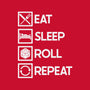 Eat Sleep Roll-youth pullover sweatshirt-Nickbeta Designs