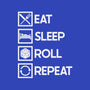 Eat Sleep Roll-none zippered laptop sleeve-Nickbeta Designs