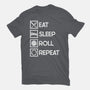 Eat Sleep Roll-mens basic tee-Nickbeta Designs