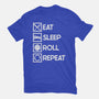 Eat Sleep Roll-womens basic tee-Nickbeta Designs