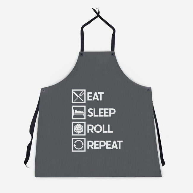 Eat Sleep Roll-unisex kitchen apron-Nickbeta Designs