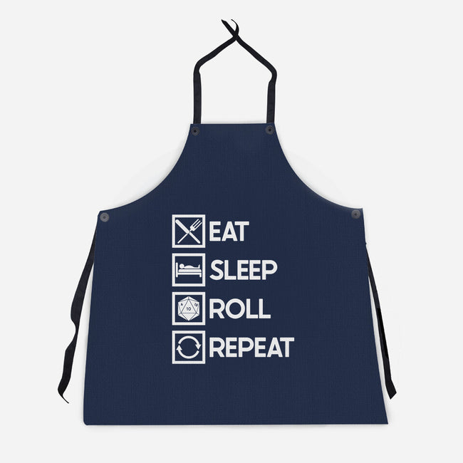 Eat Sleep Roll-unisex kitchen apron-Nickbeta Designs