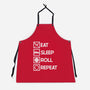 Eat Sleep Roll-unisex kitchen apron-Nickbeta Designs