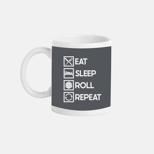 Eat Sleep Roll-none glossy mug-Nickbeta Designs