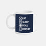 Eat Sleep Roll-none glossy mug-Nickbeta Designs