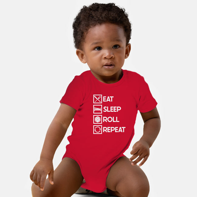 Eat Sleep Roll-baby basic onesie-Nickbeta Designs