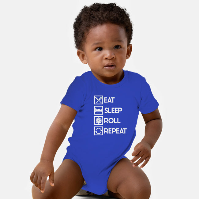 Eat Sleep Roll-baby basic onesie-Nickbeta Designs