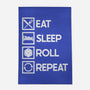 Eat Sleep Roll-none outdoor rug-Nickbeta Designs