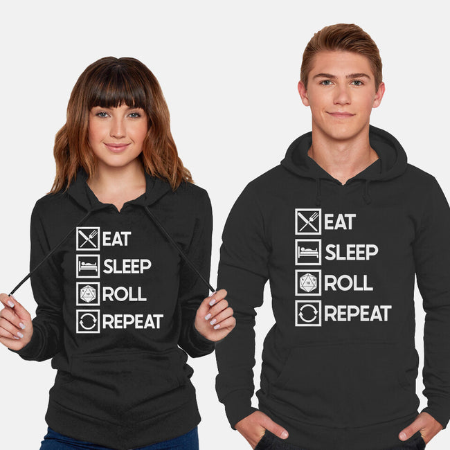 Eat Sleep Roll-unisex pullover sweatshirt-Nickbeta Designs