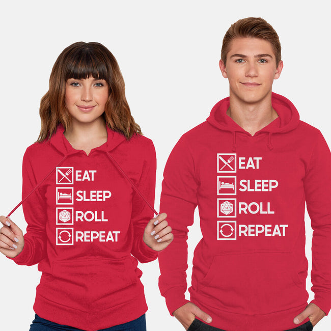 Eat Sleep Roll-unisex pullover sweatshirt-Nickbeta Designs