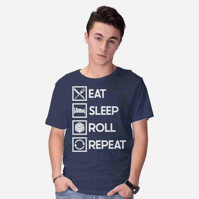 Eat Sleep Roll-mens basic tee-Nickbeta Designs