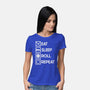 Eat Sleep Roll-womens basic tee-Nickbeta Designs