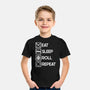 Eat Sleep Roll-youth basic tee-Nickbeta Designs