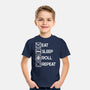 Eat Sleep Roll-youth basic tee-Nickbeta Designs