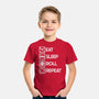 Eat Sleep Roll-youth basic tee-Nickbeta Designs