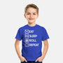 Eat Sleep Roll-youth basic tee-Nickbeta Designs