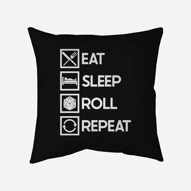 Eat Sleep Roll-none removable cover w insert throw pillow-Nickbeta Designs