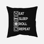 Eat Sleep Roll-none removable cover w insert throw pillow-Nickbeta Designs