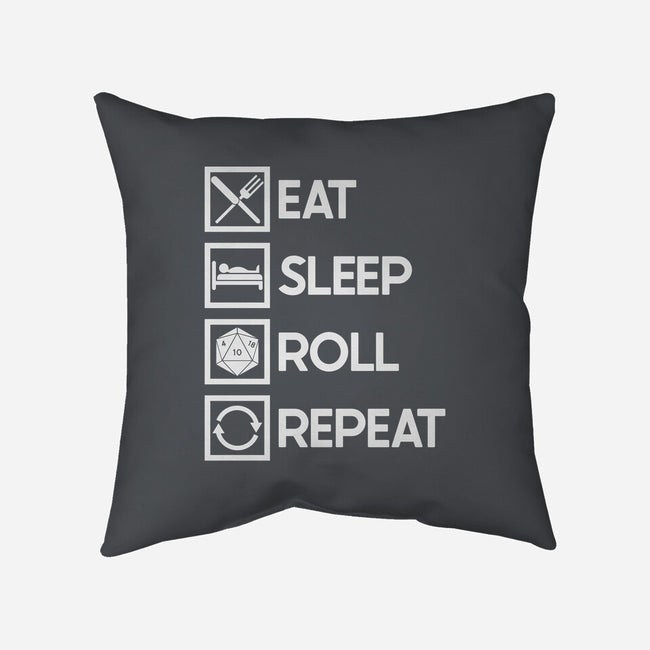 Eat Sleep Roll-none removable cover w insert throw pillow-Nickbeta Designs