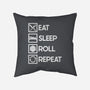 Eat Sleep Roll-none removable cover w insert throw pillow-Nickbeta Designs