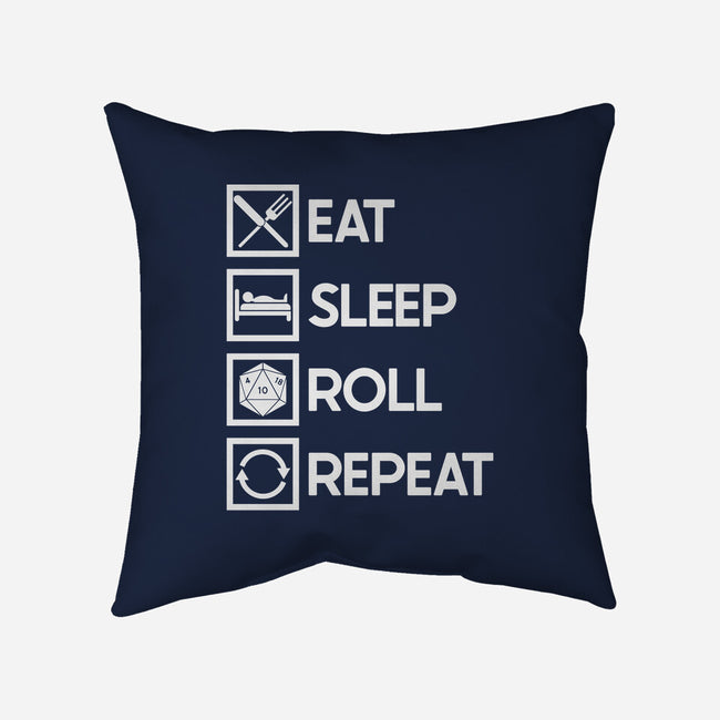 Eat Sleep Roll-none removable cover w insert throw pillow-Nickbeta Designs