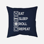 Eat Sleep Roll-none removable cover w insert throw pillow-Nickbeta Designs