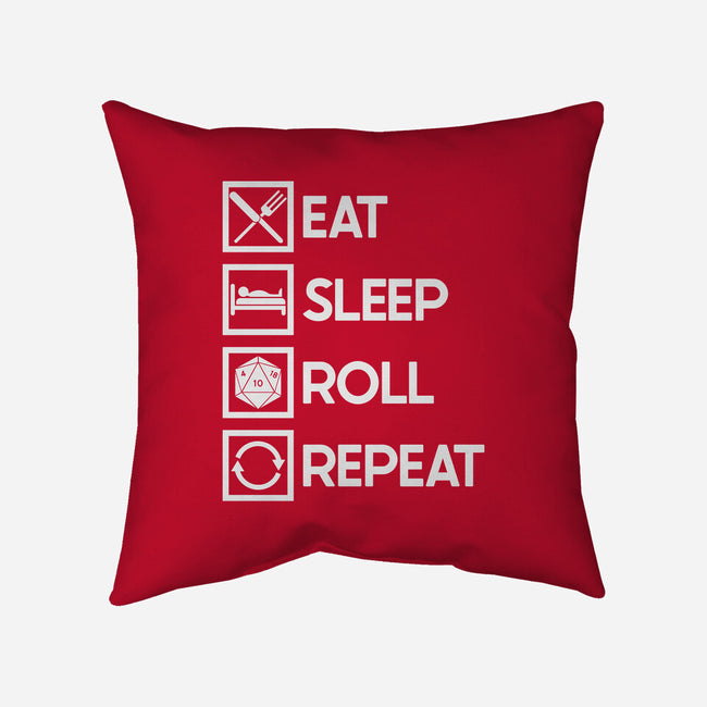 Eat Sleep Roll-none removable cover w insert throw pillow-Nickbeta Designs