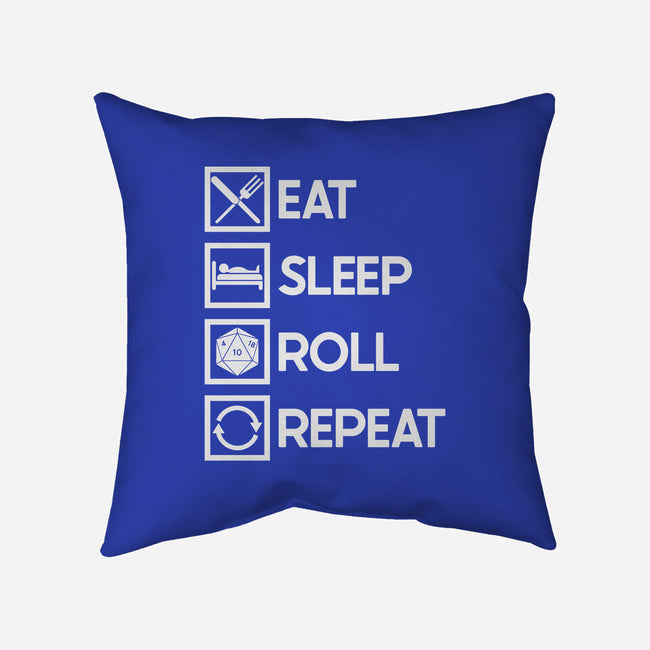 Eat Sleep Roll-none removable cover w insert throw pillow-Nickbeta Designs
