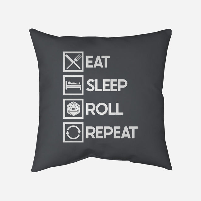 Eat Sleep Roll-none removable cover throw pillow-Nickbeta Designs