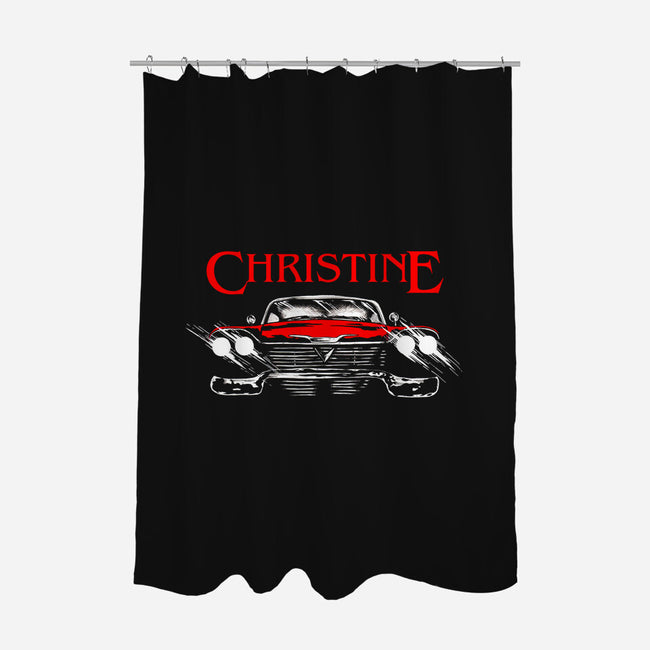 Christine-none polyester shower curtain-Jonathan Grimm Art