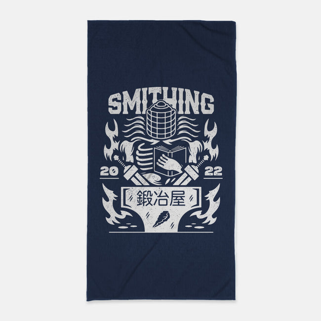 The Smithing Master-none beach towel-Logozaste